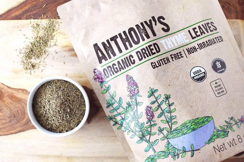 Anthony's أوراق الزعتر المجفف العضوي من أنتوني، 8 أونصات - خالي من الغلوتين، غير مشع، غير معدّل وراثيًا - Image 5